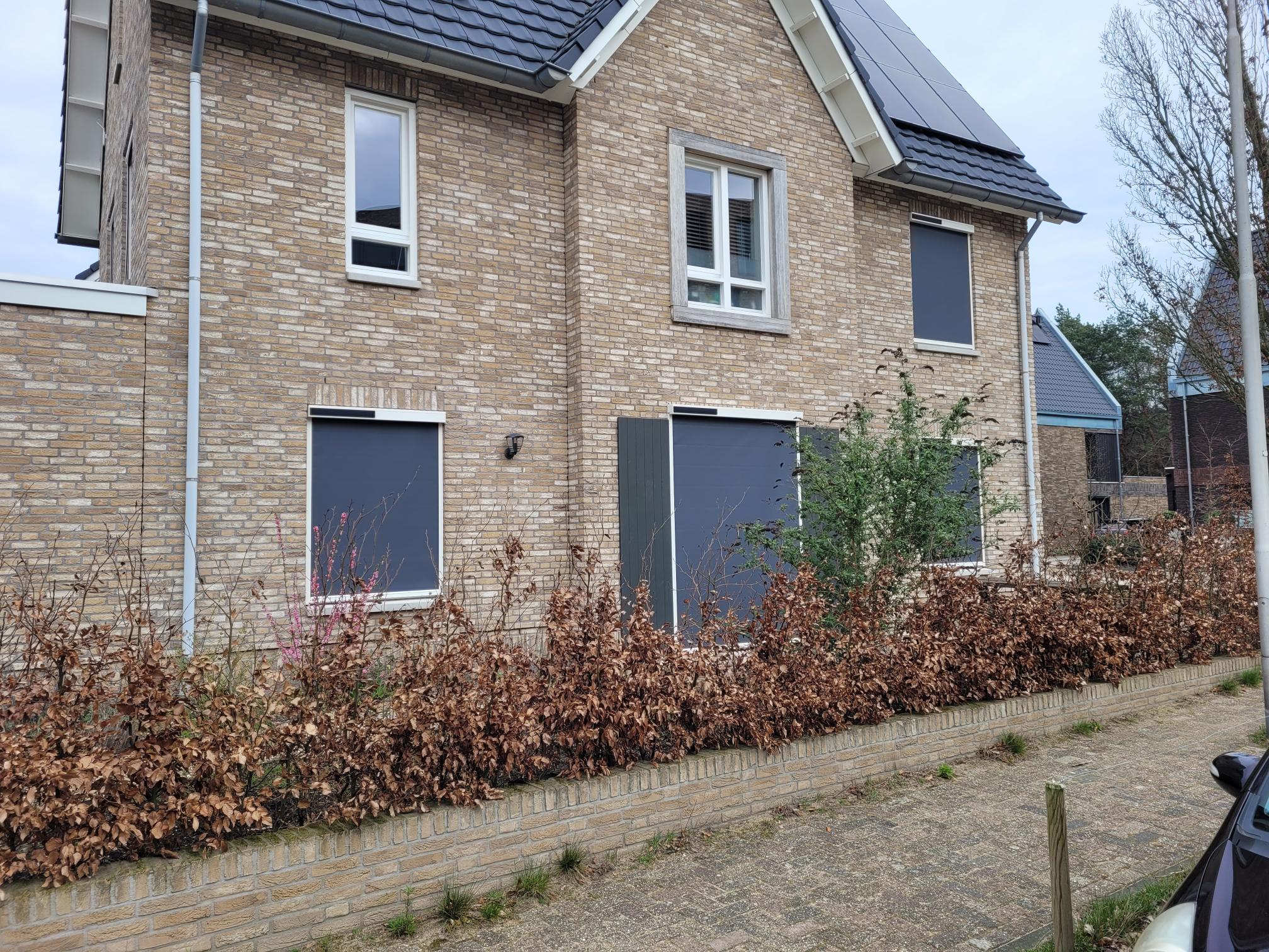 Solar screens wit Antraciet ,grijs doek